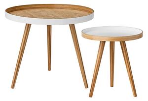 MUZZA KONFERENČNÝ STOLÍK CAPPUCCINO 2 KS Ø 40 X 43 / Ø 60 X 50