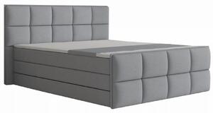 KONDELA Komfortná posteľ, sivá látka, 160x200, RAVENA MEGAKOMFORT