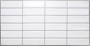 Obkladové panely 3D PVC TP10014039, rozmer 955 x 480 mm, obklad biely, čierna škára, GRACE