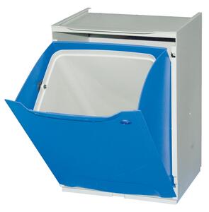 Artplast Plastový odpadkový kôš na triedenie odpadu, sivá / modrá, 1x 14 l