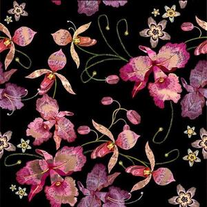 Samolepiace tapety 45 cm x 5 m GEKKOFIX 14063 ružová orchidea čierno-niklová Samolepiace tapety