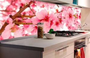 Samolepiace tapety za kuchynskú linku, rozmer 180 cm x 60 cm, jabloňové kvety, DIMEX KI-180-054