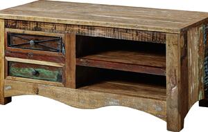 OLDTIME TV stolík 110x50 cm, staré drevo