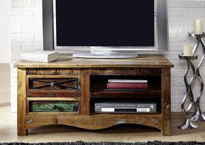 OLDTIME TV stolík 110x50 cm, staré drevo