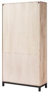 TIROL Vitrína 205x103 cm, svetlohnedá, dub
