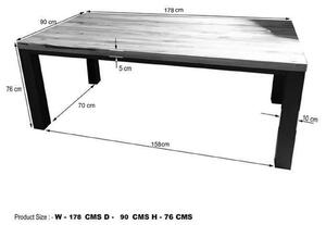 TIROL Jedálenský stôl 178x90 cm, prírodná, dub