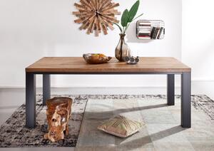 TIROL Jedálenský stôl 160x90 cm, tmavohnedá, dub