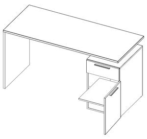 Písací stôl NET dub bahnitý/dub čierny