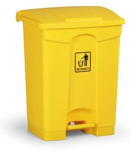 Pedálový viacúčelový odpadkový kôš, 68 l, žltý