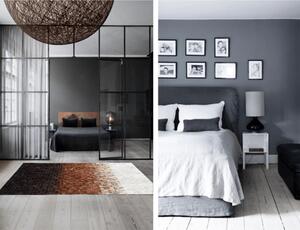 Tempo Kondela Luxusný kožený koberec, biela/hnedá/čierna, patchwork, 120x180, KOŽA TYP 7