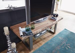 METALL TV stolík 150x55 cm, akácia