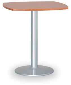 Konferenčný stolík FILIP II, 660x660 mm, sivá podnož, doska biela