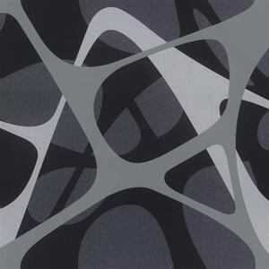 Vliesové tapety na stenu Zaha Hadid 50415, rozmer 10,05 m x 0,75 m, 3D design sivo-čierny-fialový, IMPOL TRADE