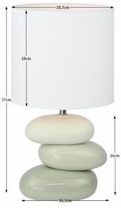 Stolná lampa Qenny Typ 4 - sivá / biela