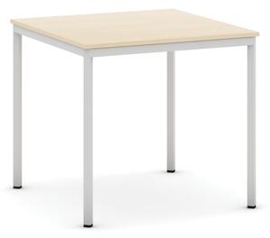 Jedálenské stoly, 800 x 800 mm, breza, svetlo sivá konštrukcia