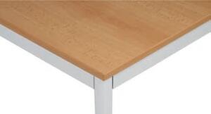 Jedálenský stôl, 800 x 800 mm, doska buk, podnož sv. sivá