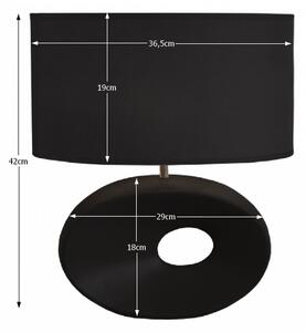 Tempo Kondela Keramická stolná lampa, čierna, QENNY TYP 10 AT09115
