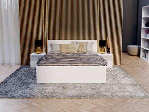 Manželská posteľ s úložným priestorom Buster - biela Rozmer: 180x200