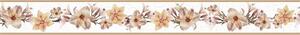 Samolepící bordura D 58-056-1, rozmer 5 m x 5,8 cm, kvety ľalie oranžové, IMPOL TRADE