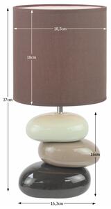 Stolná lampa Qenny Typ 5 - hnedá / biela / kávová