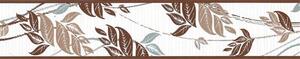 Samolepiaca bordúra D58-037-3, rozmer 5 m x 5,8 cm, popínavé listy hnedo-sivé, IMPOL TRADE