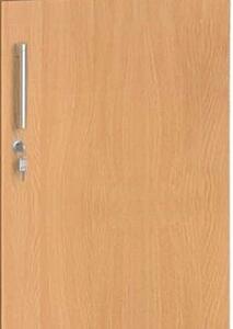 Kancelárska skriňa s dverami PRIMO, 1781 x 400 x 420 mm, sivá / buk