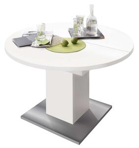 Jedálenský stôl RUND biela/antikoro, pr. 104 cm