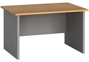 Kancelársky písací stôl PRIMO FLEXI, rovný 1200 x 800 mm, sivá / orech