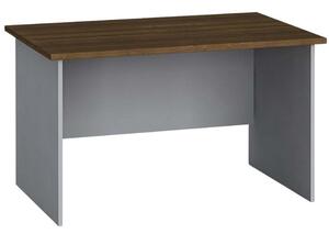 Kancelársky písací stôl PRIMO FLEXI, rovný 120x80 cm, sivá / orech