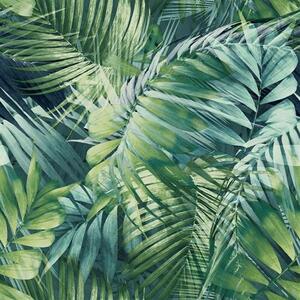Vliesové tapety na stenu 170702, rozmer 10,05 m x 0,53 m, Tropical Jungle zelená, GRANDECO