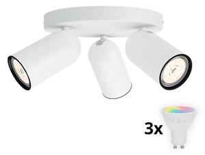 Philips - LED RGBW Stmievateľné bodové svietidlo PONGEE 3xGU10/4,8W/230V biela + diaľkové ovládanie