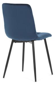 Jedálenská stolička zamatová, modrá CT-281 BLUE4