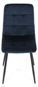 Jedálenská stolička zamatová, modrá CT-281 BLUE4