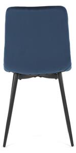 Jedálenská stolička zamatová, modrá CT-281 BLUE4