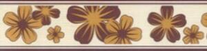 Samolepiaca bordúra, rozmer 5 m x 5 cm, kvety, IMPOL TRADE 50031