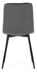Jedálenská stolička zamatová, sivá CT-281 GREY4