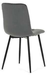 Jedálenská stolička zamatová, sivá CT-281 GREY4
