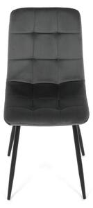 Jedálenská stolička zamatová, sivá CT-281 GREY4