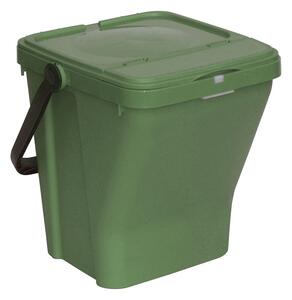 Plastový odpadkový kôš s vekom na triedenie odpadu ECOTOP II, zelená