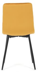 Jedálenská stolička zamatová, žltá CT-281 YEL4