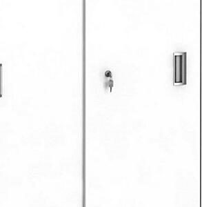 Kancelárska skriňa PRIMO so zasúvacími dverami, 1781 x 800 x 420 mm, biela