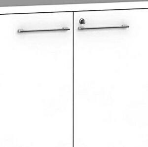 Kancelárska skriňa s dverami PRIMO, 1087 x 800 x 420 mm, biela