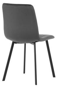 Jedálenská stolička zamatová, sivá DCL-973 GREY4