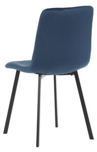 Jedálenská stolička zamatová, modrá DCL-973 BLUE4