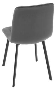 Jedálenská stolička zamatová, sivá DCL-973 GREY4