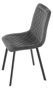 Jedálenská stolička zamatová, sivá DCL-973 GREY4