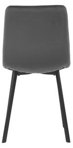 Jedálenská stolička zamatová, sivá DCL-973 GREY4