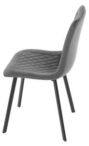 Jedálenská stolička zamatová, sivá DCL-973 GREY4