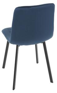 Jedálenská stolička zamatová, modrá DCL-973 BLUE4