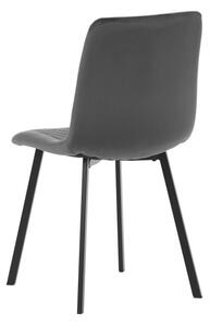 Jedálenská stolička zamatová, sivá DCL-973 GREY4